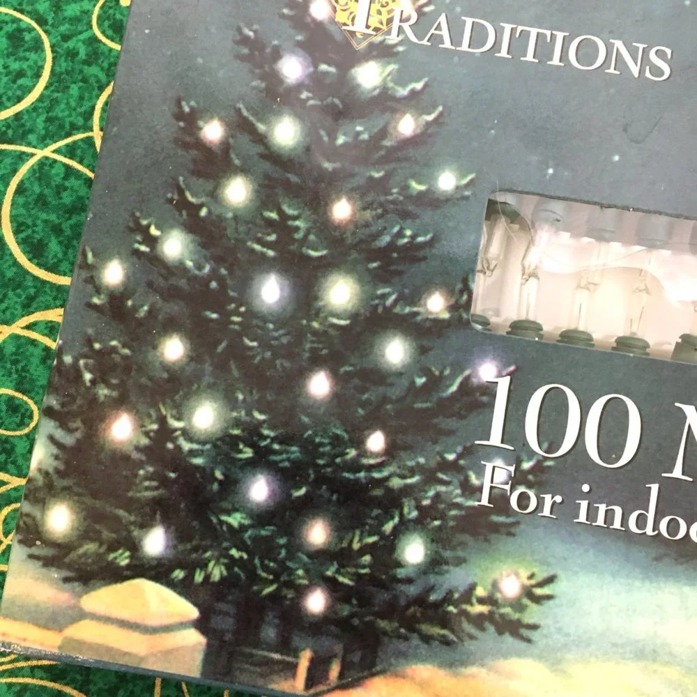 CLEAR MINI STRING LIGHTS 100 Ct - Set of Two Boxes - Indoor Outdoors NWT NOS *